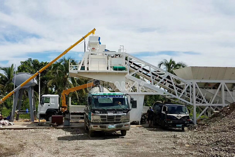 YHZS100 mobile concrete batching plant for sale